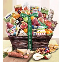 Happy Birthday Fruit & Sweets Basket